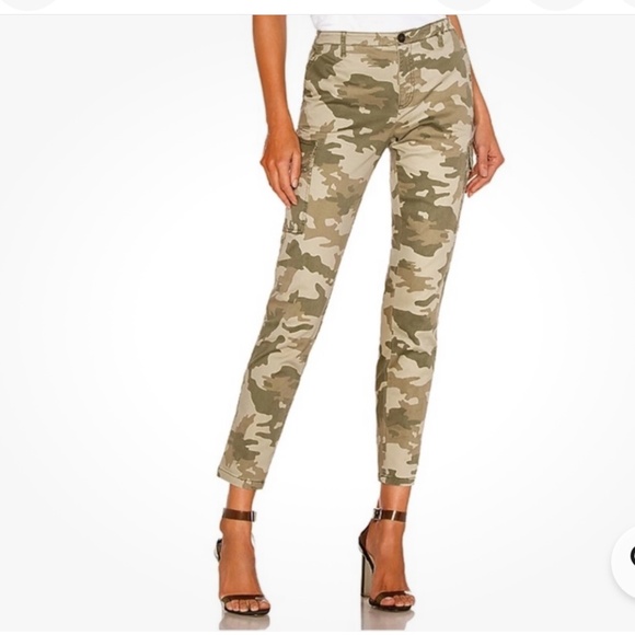 ATM Camo Womens Cargo Pants Skinny Sz 10 Green Casual Camouflage Ankle Outdoor